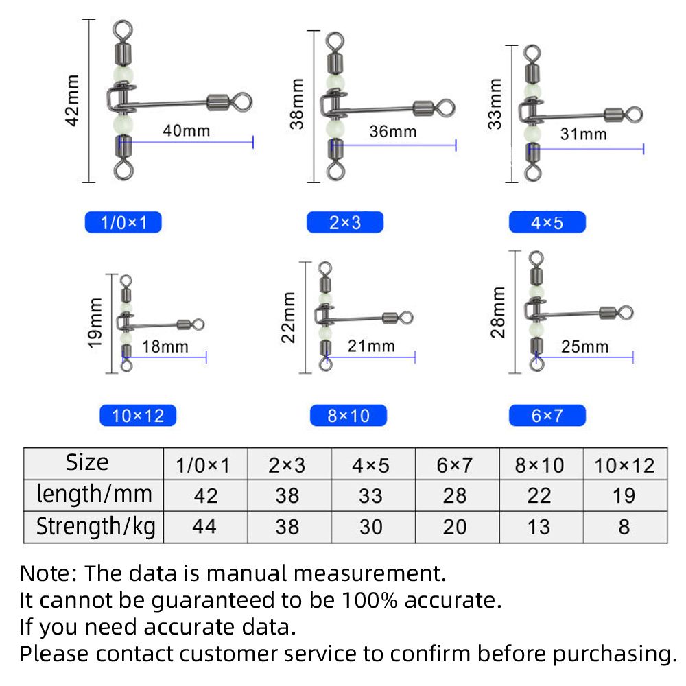 DNDYUJU 10 sztuk 3-drożny świe – Fishing Hook Assortment recenzja i cena