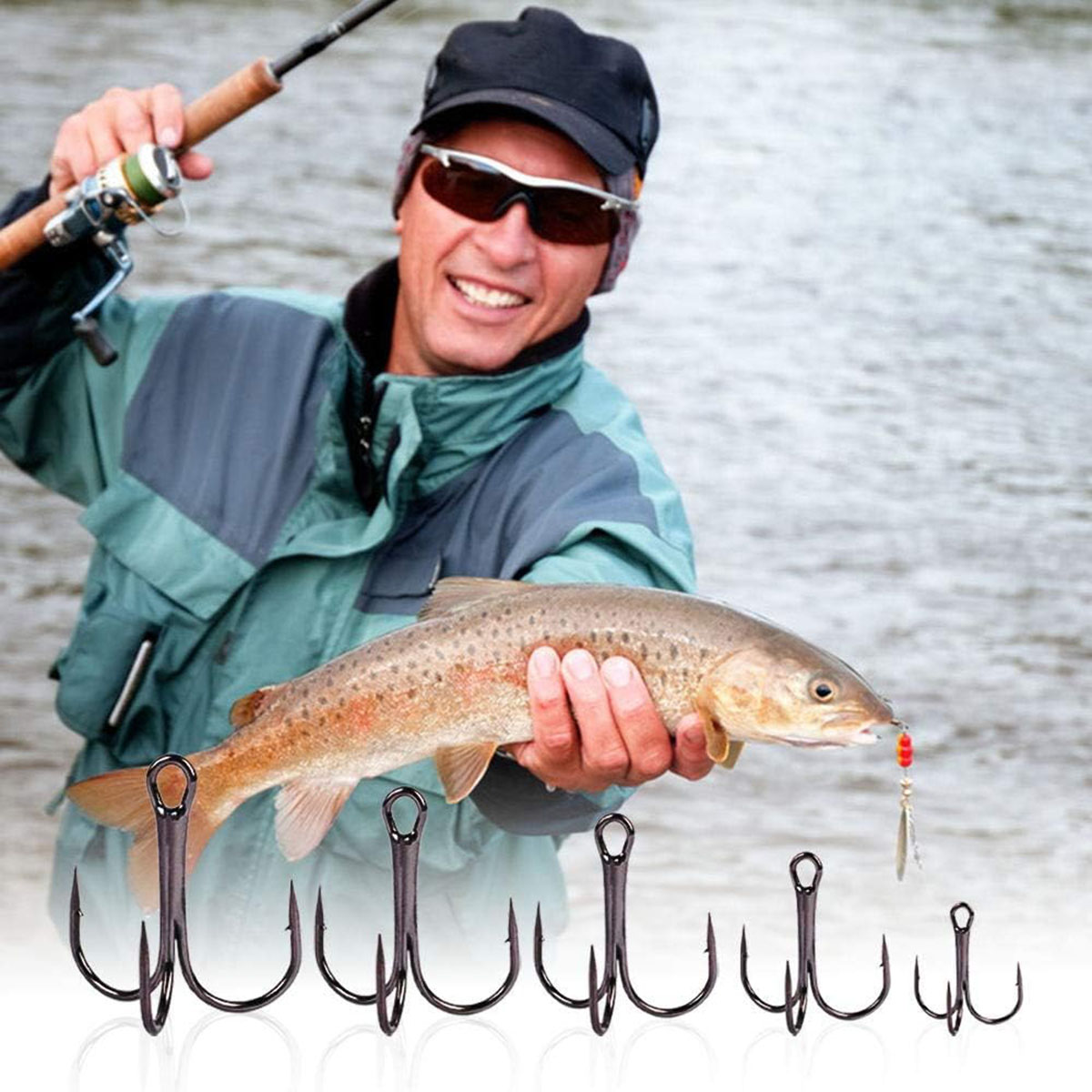 Zestaw haczyków wędkarskich 50 – Fishing Hook Circle recenzja i cena
